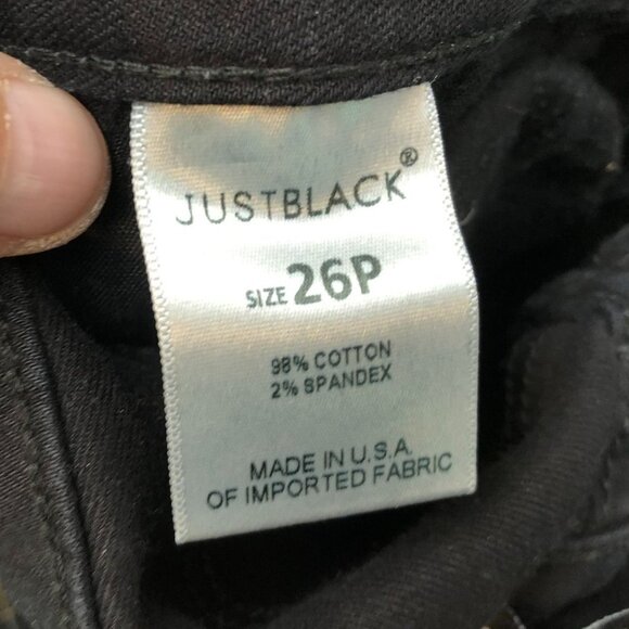 Just Black Womens  Pants Size 26P Lot Of Two Stretch Skinny Leg Casual Black Tan - Picture 4 of 14